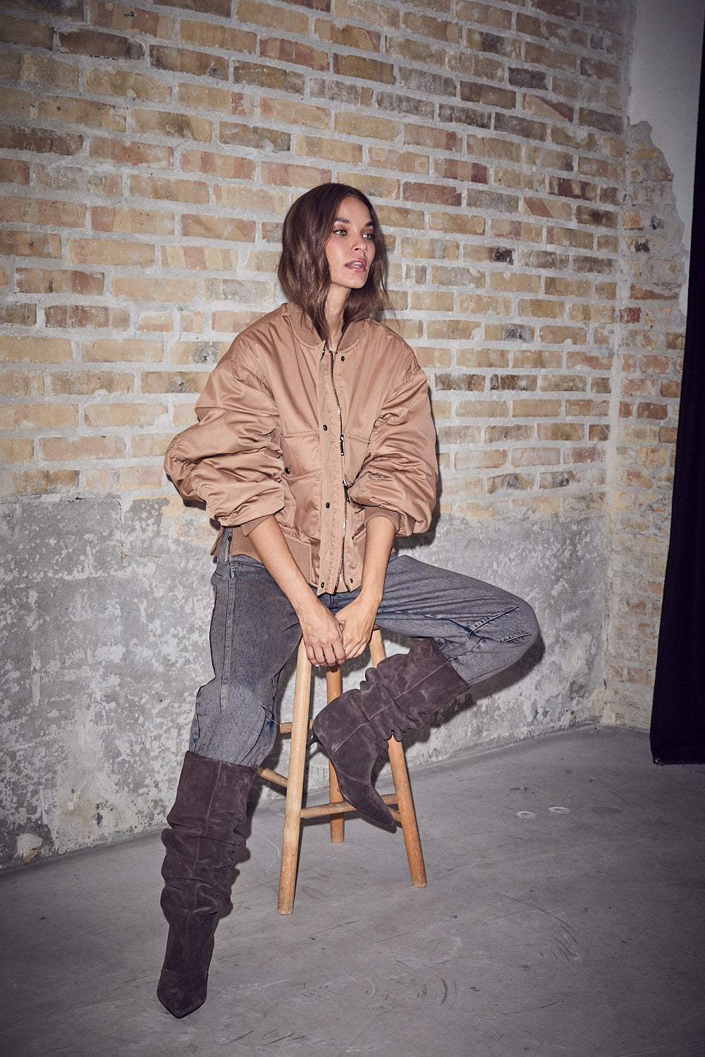 Haute L'Amite Bomber Jacket in Desert