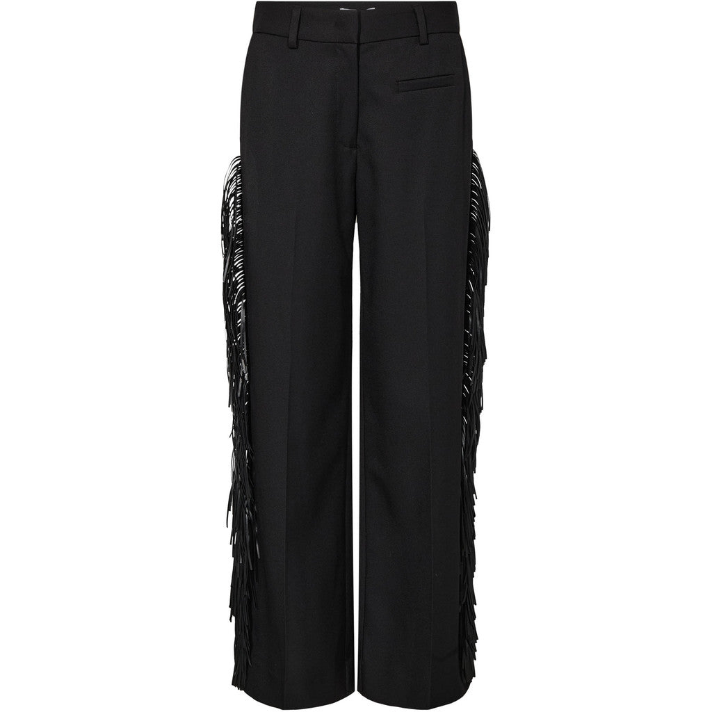 Haute L'Amite Premier-Fringe Pant in Black