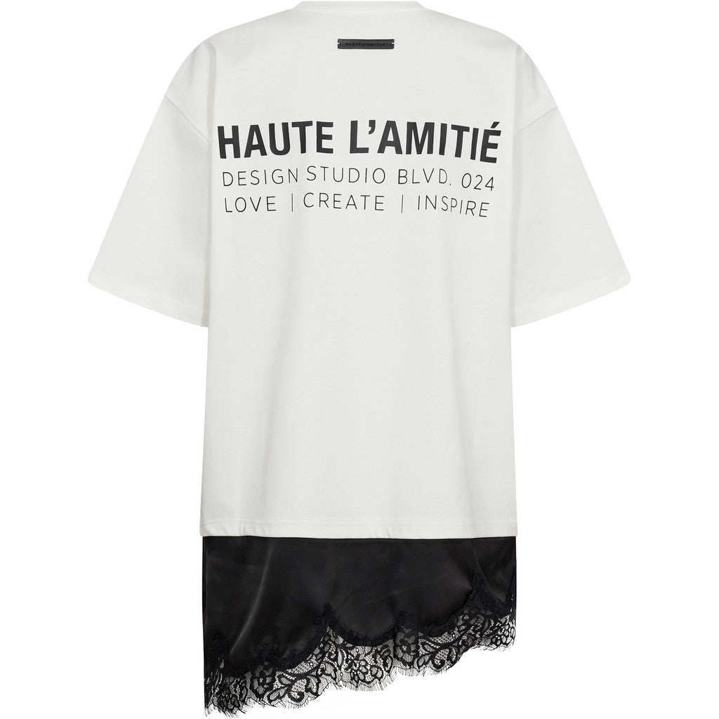 Haute L'Amite Loose Lingerie Top in White