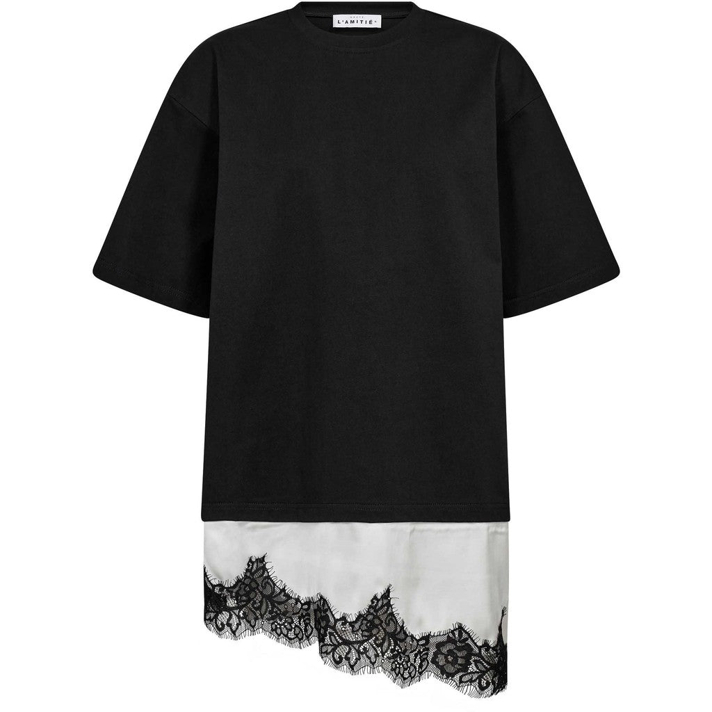 Haute L'Amite Loose Lingerie Top in Black