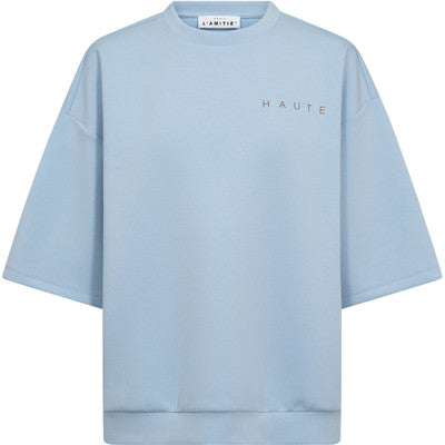 Haute L'Amite Logo Sweatshirt in Pale Blue
