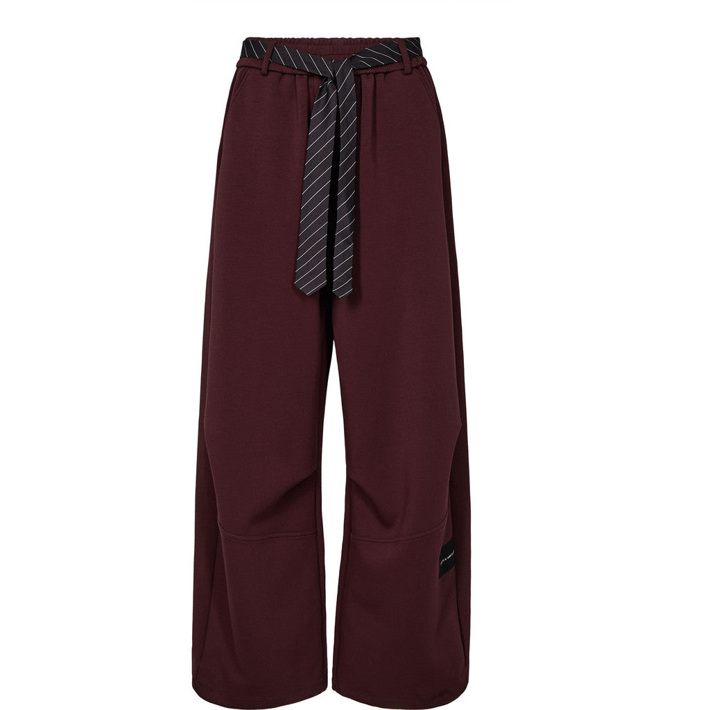 Haute L'Amite Maxi Split Tie Pant in Wine