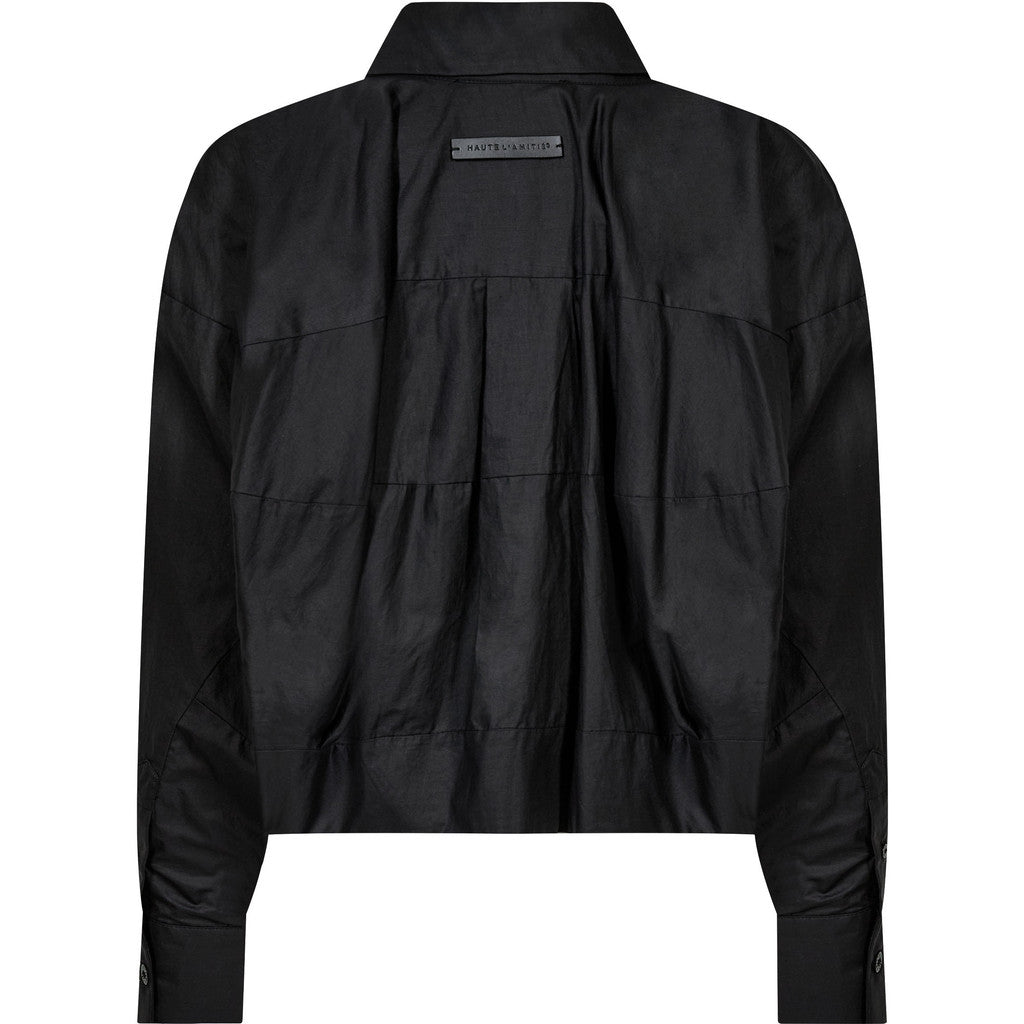 Haute L,Amite Sophie Din coated Shirt in Black