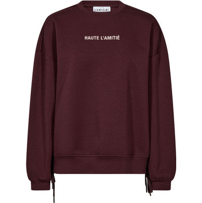 Haute L'amitie New Studio Tie Sweat In Wine