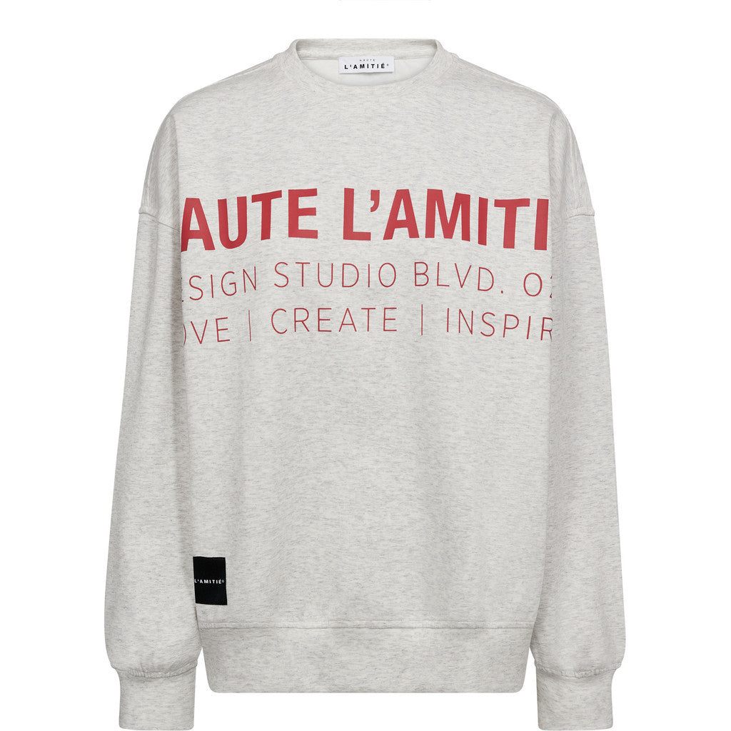 Haute L'Amite Logo Sweatshirt in Grey