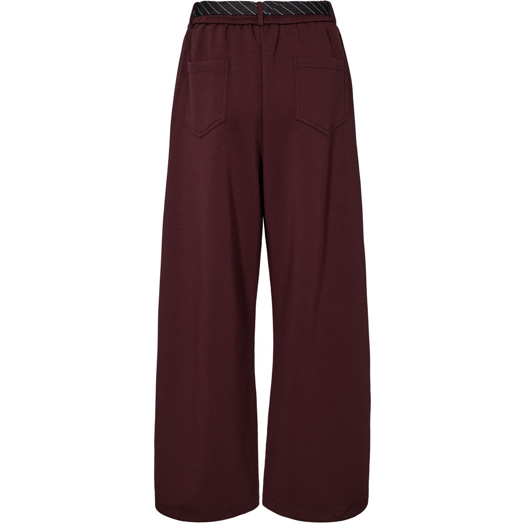 Haute L'Amite Maxi Split Tie Pant in Wine
