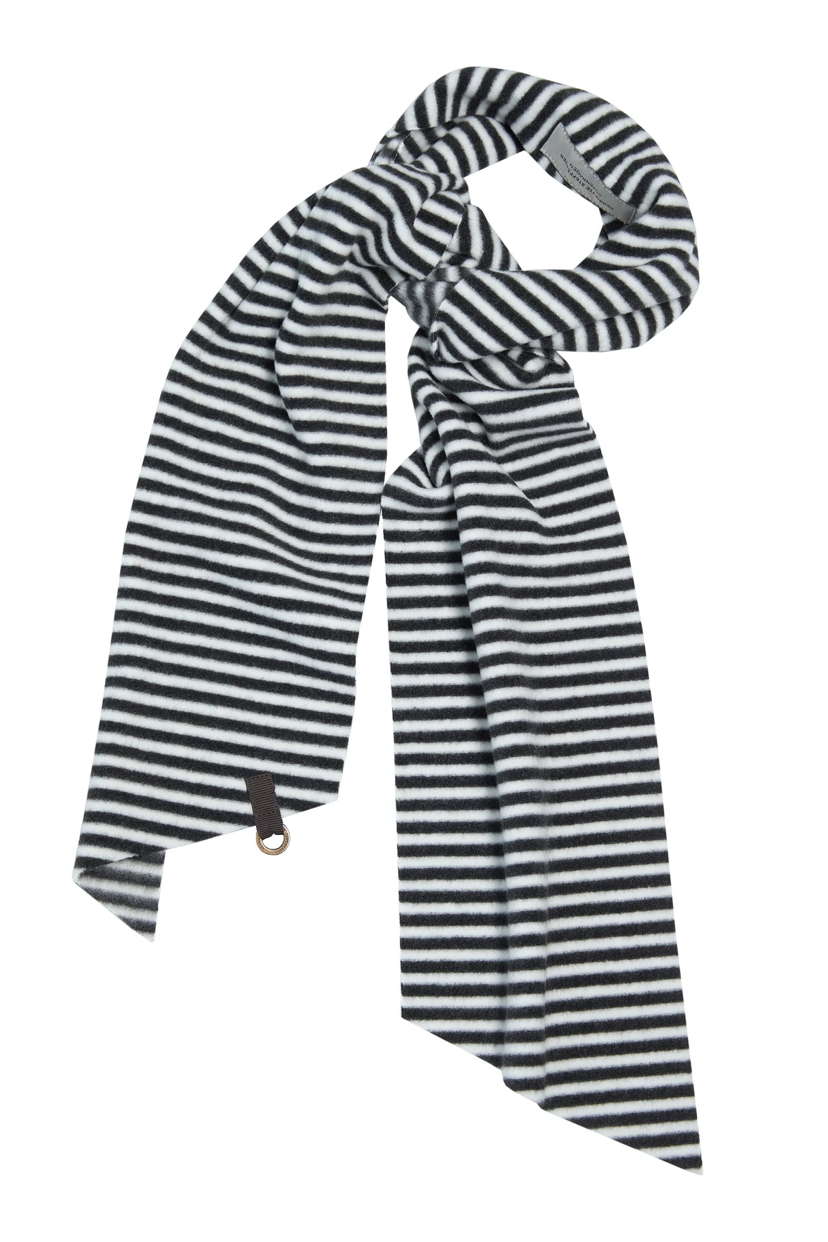 Henriette Steffensen Mini Scarf in Black and White Stripe