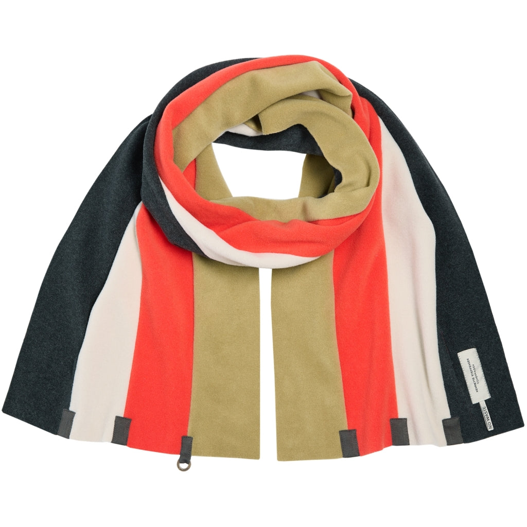 Henriette Steffensen Long Scarf in Olive, Tomato and Kit