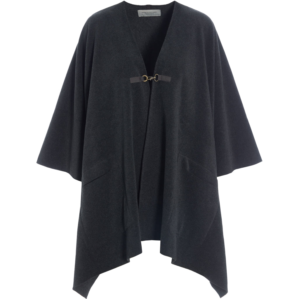 Henriette Steffensen Cape In Soft black