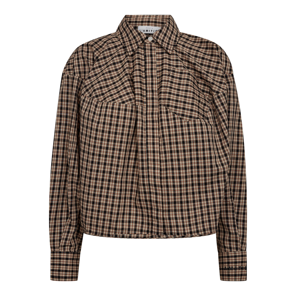 Haute L'Amite Sophie Check Shirt in Dessert