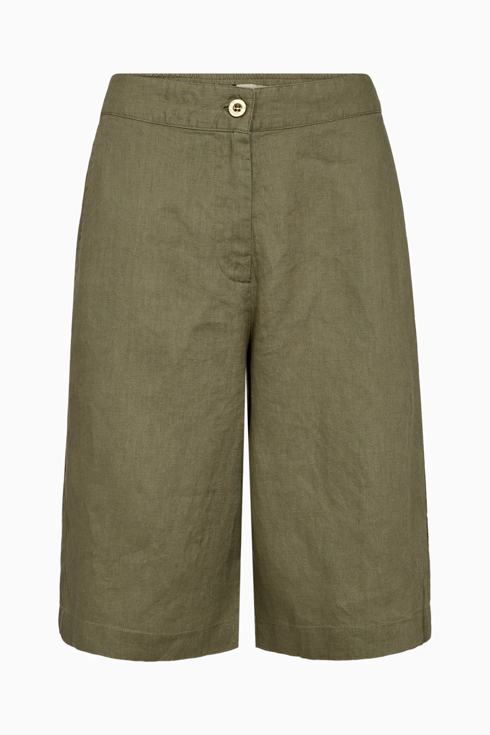 Pieszak Lina Linen Shorts in Faded Green