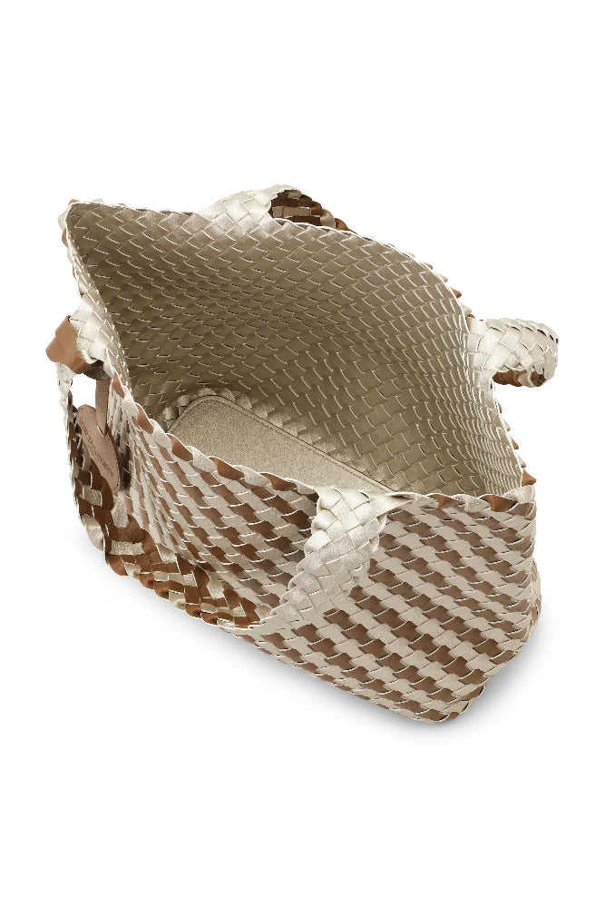 Ilse Jacobsen Reversible Bag in Goldy Sand and Metallic Bag 06C