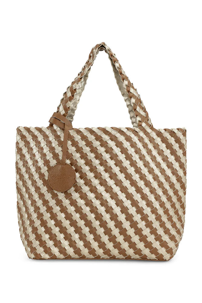 Ilse Jacobsen Reversible Bag in Goldy Sand and Metallic Bag 06C