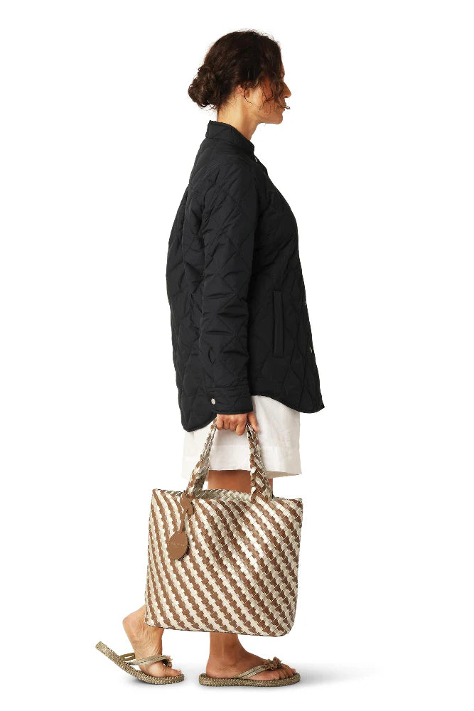 Ilse Jacobsen Reversible Bag in Goldy Sand and Metallic Bag 06C