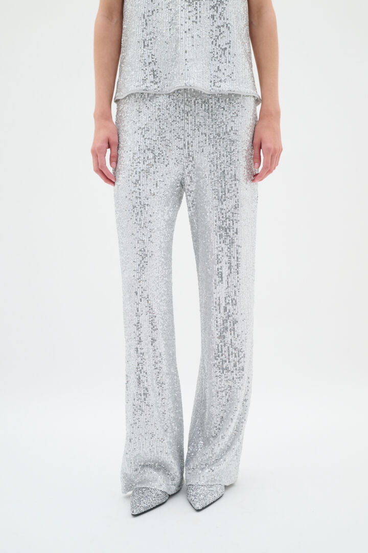 Inwear Barbara Pant in Silver Sequin