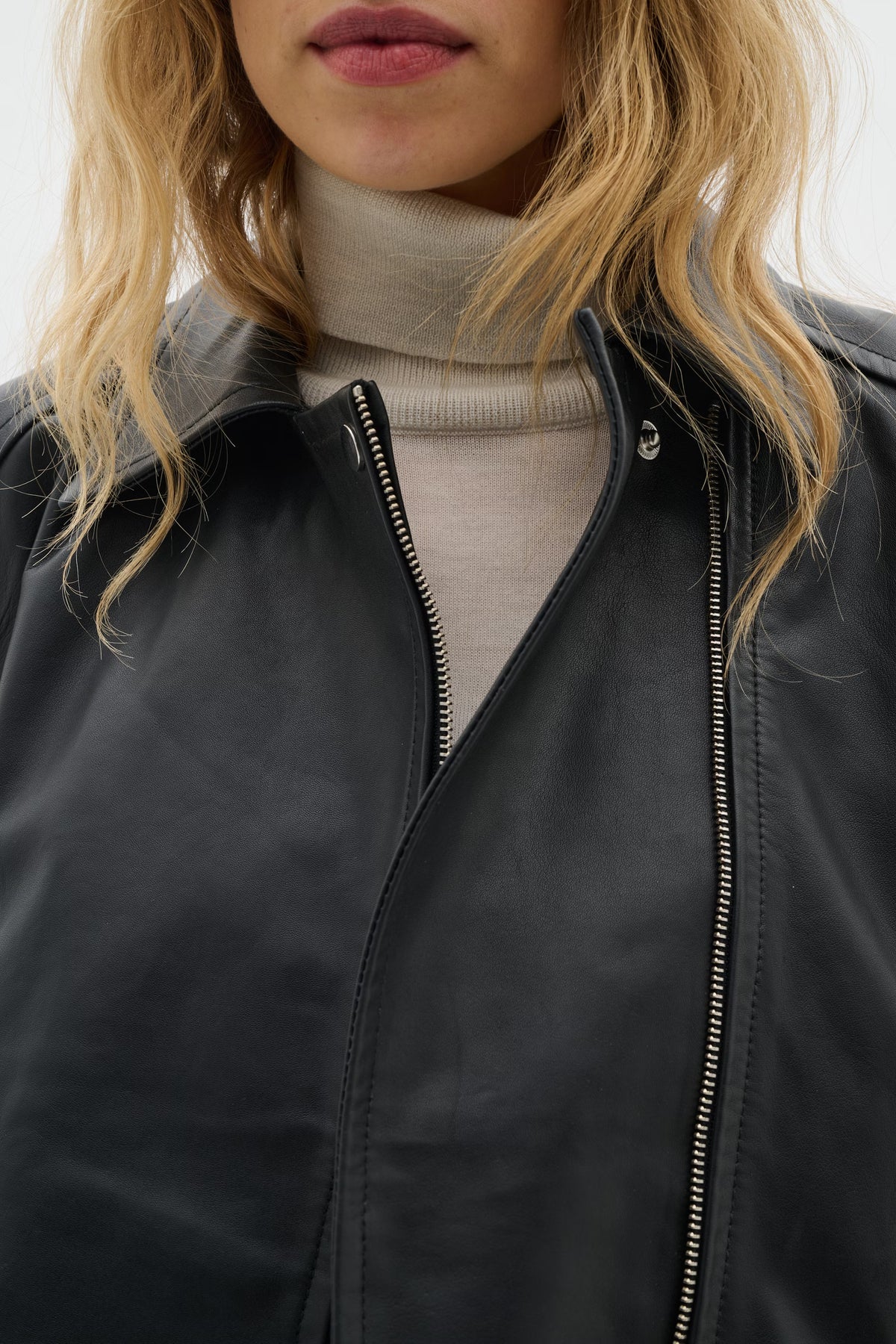 Inwear Brodie Leather Jacket in Black