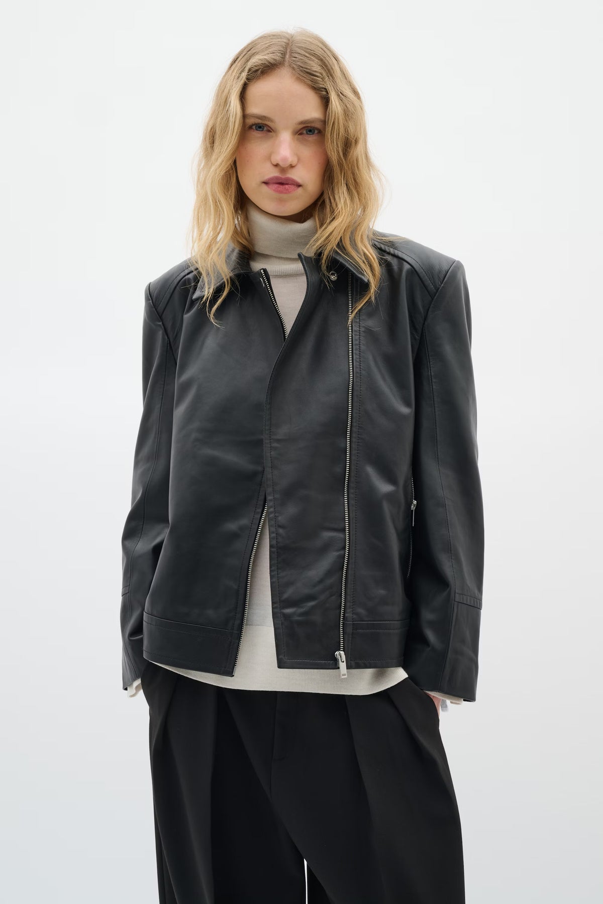 Inwear Brodie Leather Jacket in Black