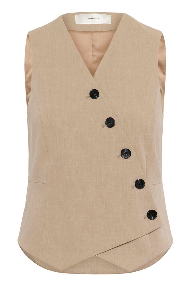 Inwear Cierra Waistcoat In Cornstalk Melange