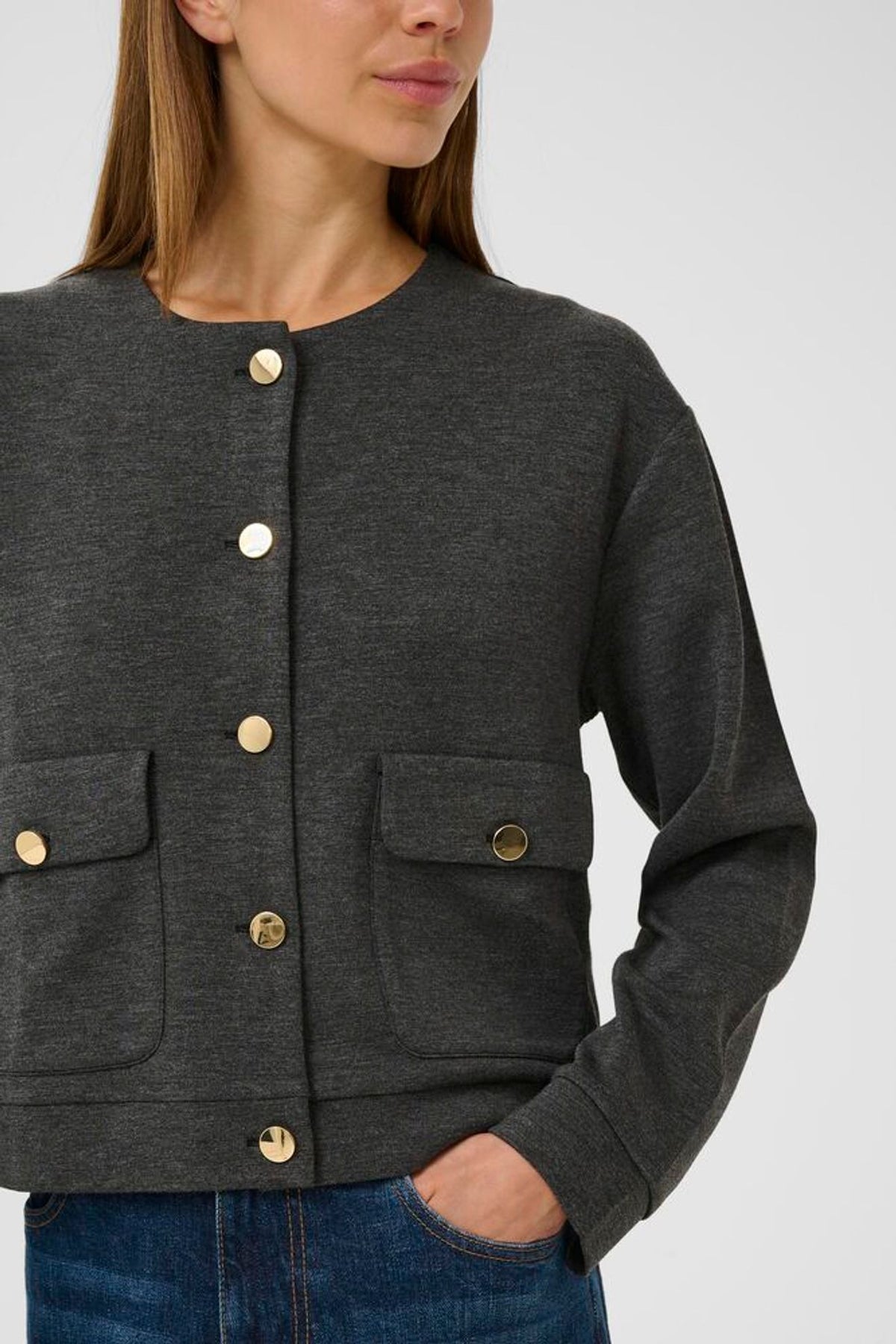 Part Two Gida Vincent Jacket in Charcoal Grey