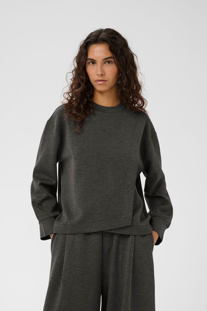 Inwear Gida Vincent Sweatshirt in Dark Grey Melange