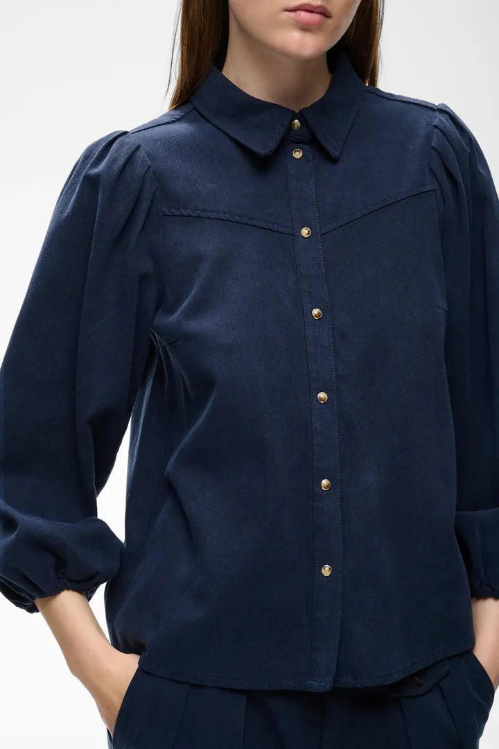 Inwear Hessi Shirt In Midnight Blue