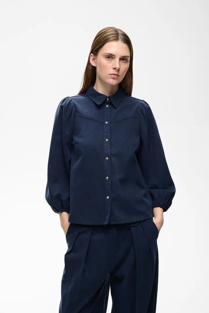 Inwear Hessi Shirt In Midnight Blue