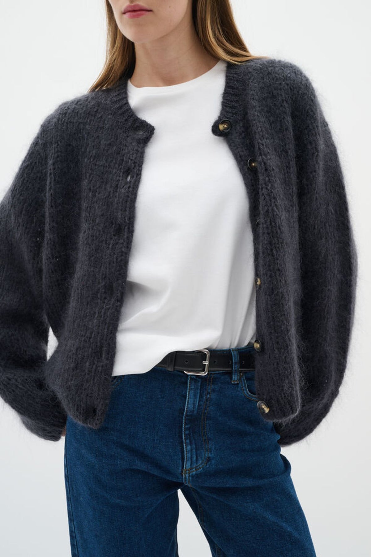 Inwear Jetra Cardigan in Dark Grey Melange