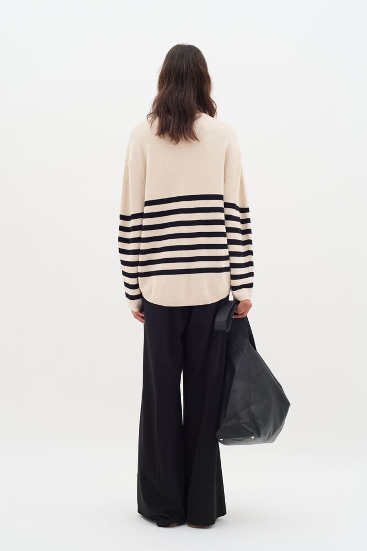 Inwear Kaylla Pullover in Haze Melange & Black Stripe