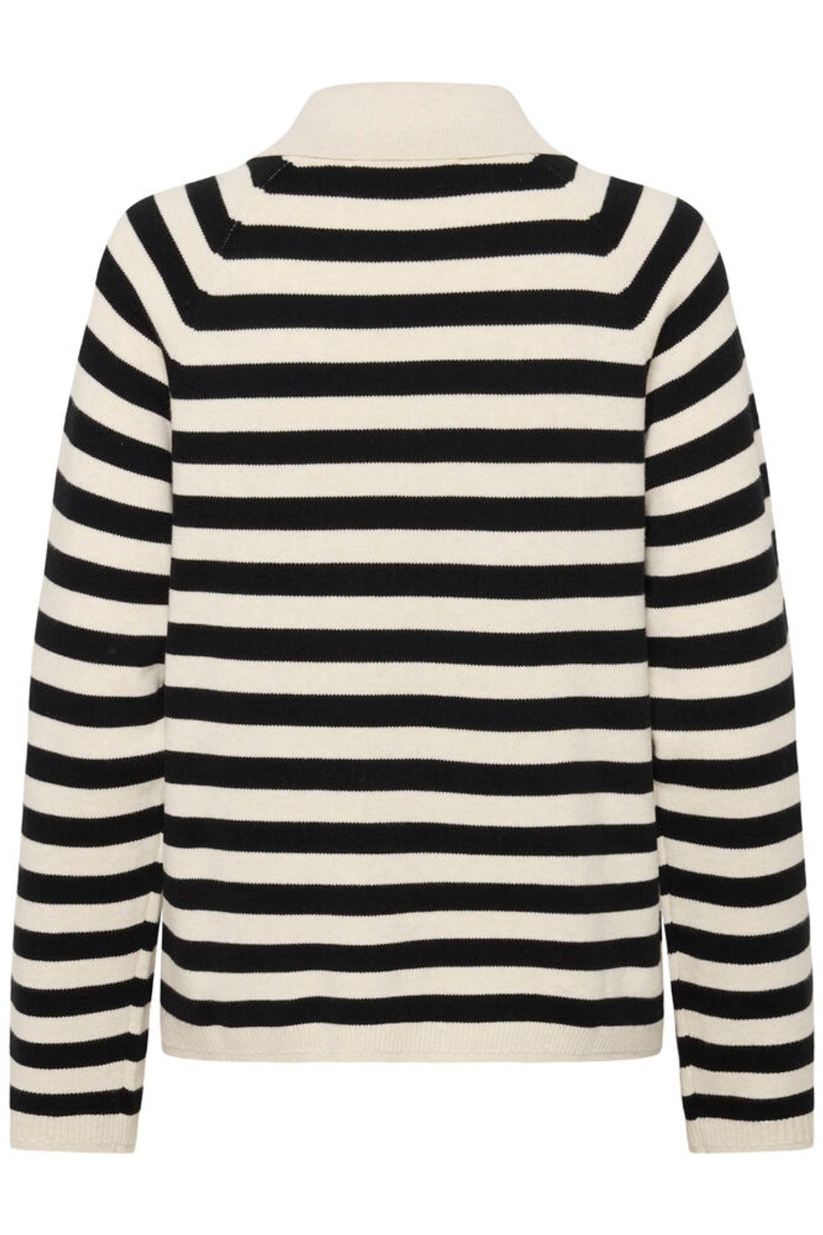 Inwear Madie Polo In Whisper White & Black Stripe