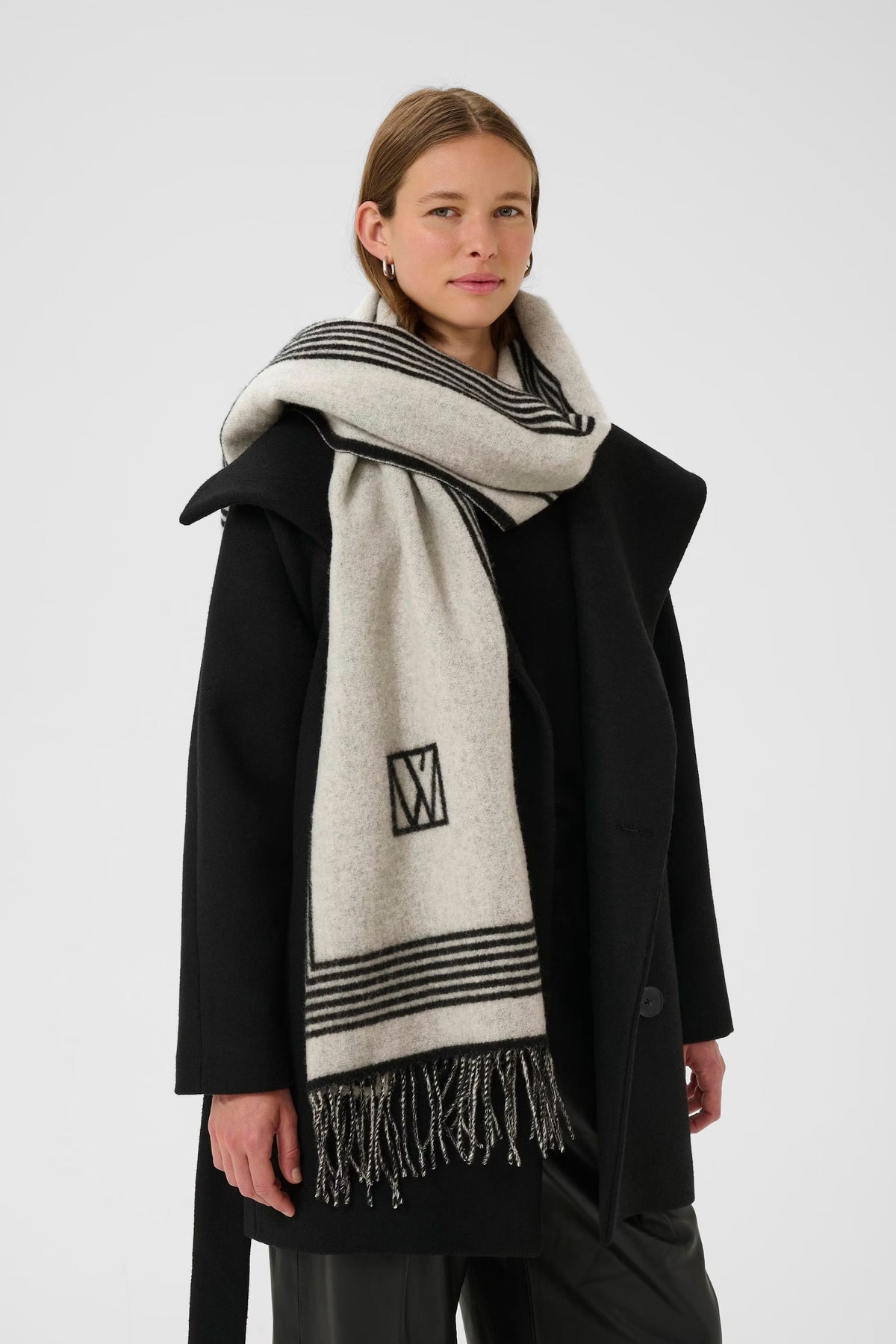 Inwear Myrthe Logo Scarf in Whisper White