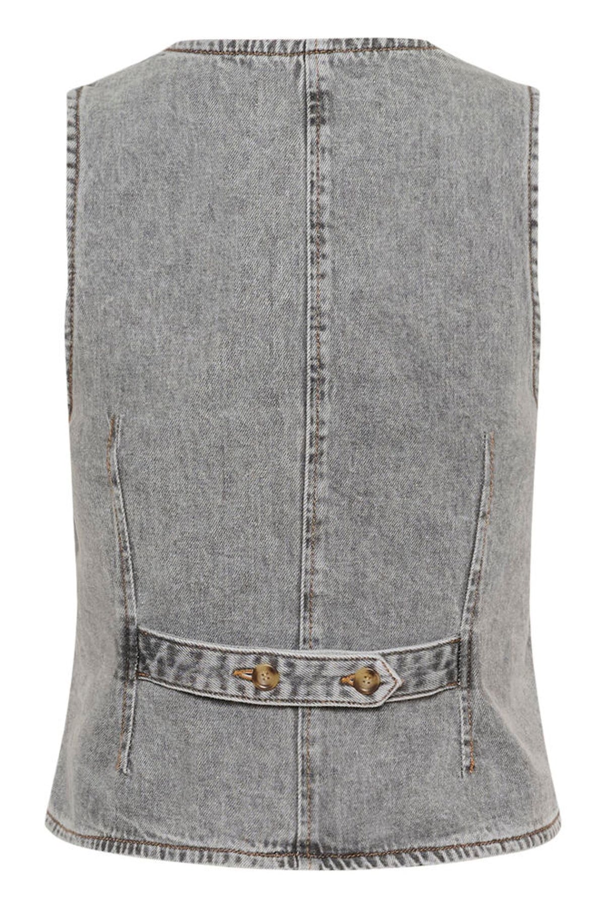 Inwear Nanas Waistcoat in Grey Washed Denim