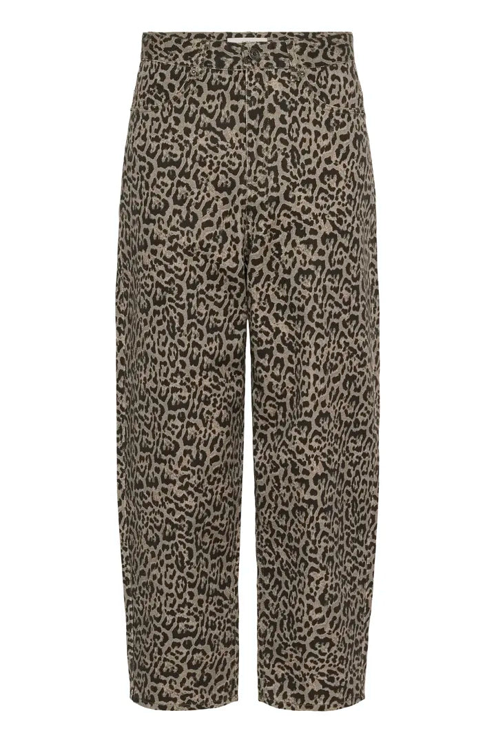 Inwear Neoma Jeans in Green Big Leo Print