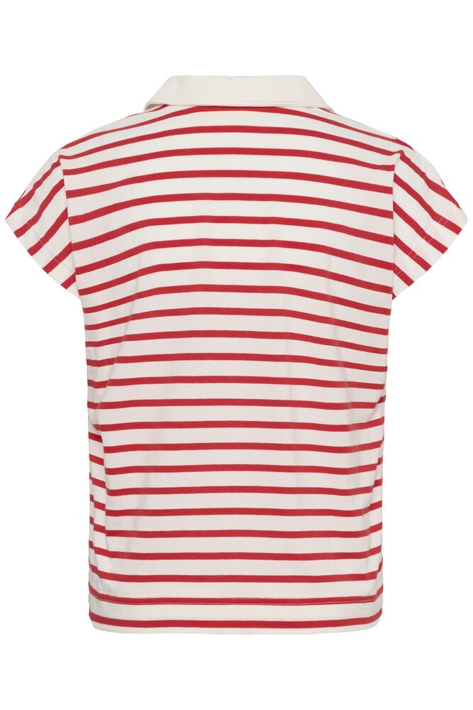 Inwear Pfia Polo T-shirt In Red Slim Stripe
