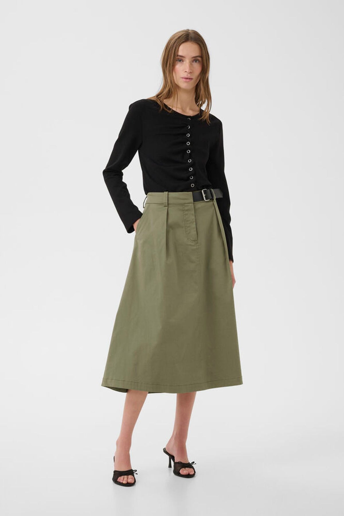 Karen By Simonsen Gina Skirt In Deep Lichen Green