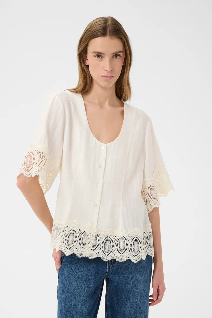 Karen By Simonsen Urith Blouse in Cream