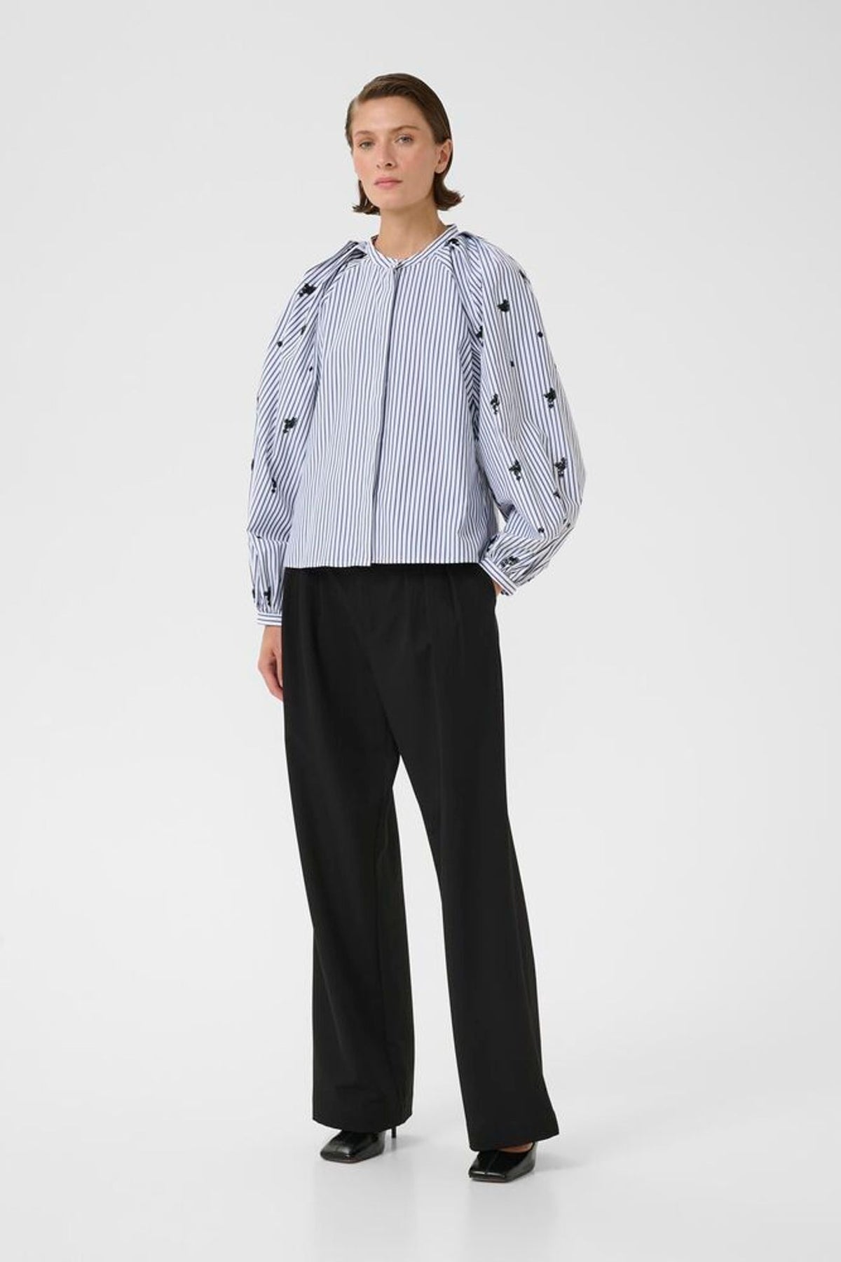 Karen By Simonsen Goni Blouse In Ombre Blue Stripe