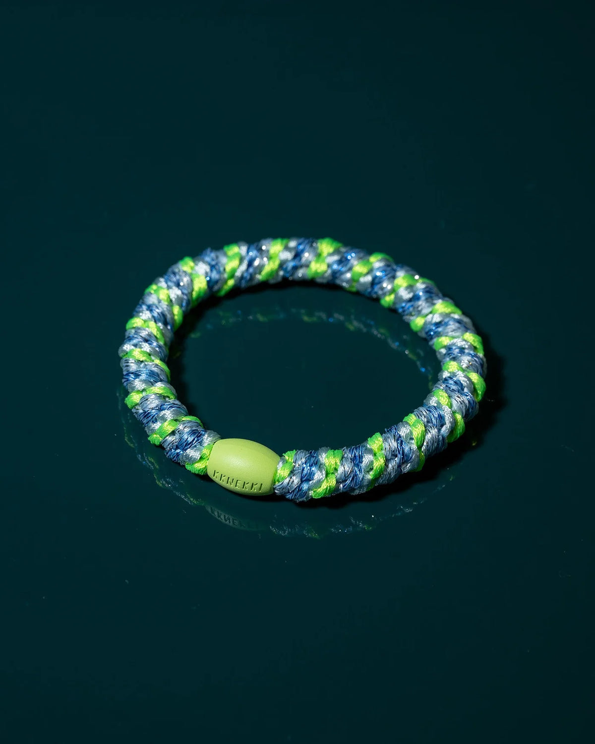 Kknekki Hair Tie in Mix Blue Neon Green