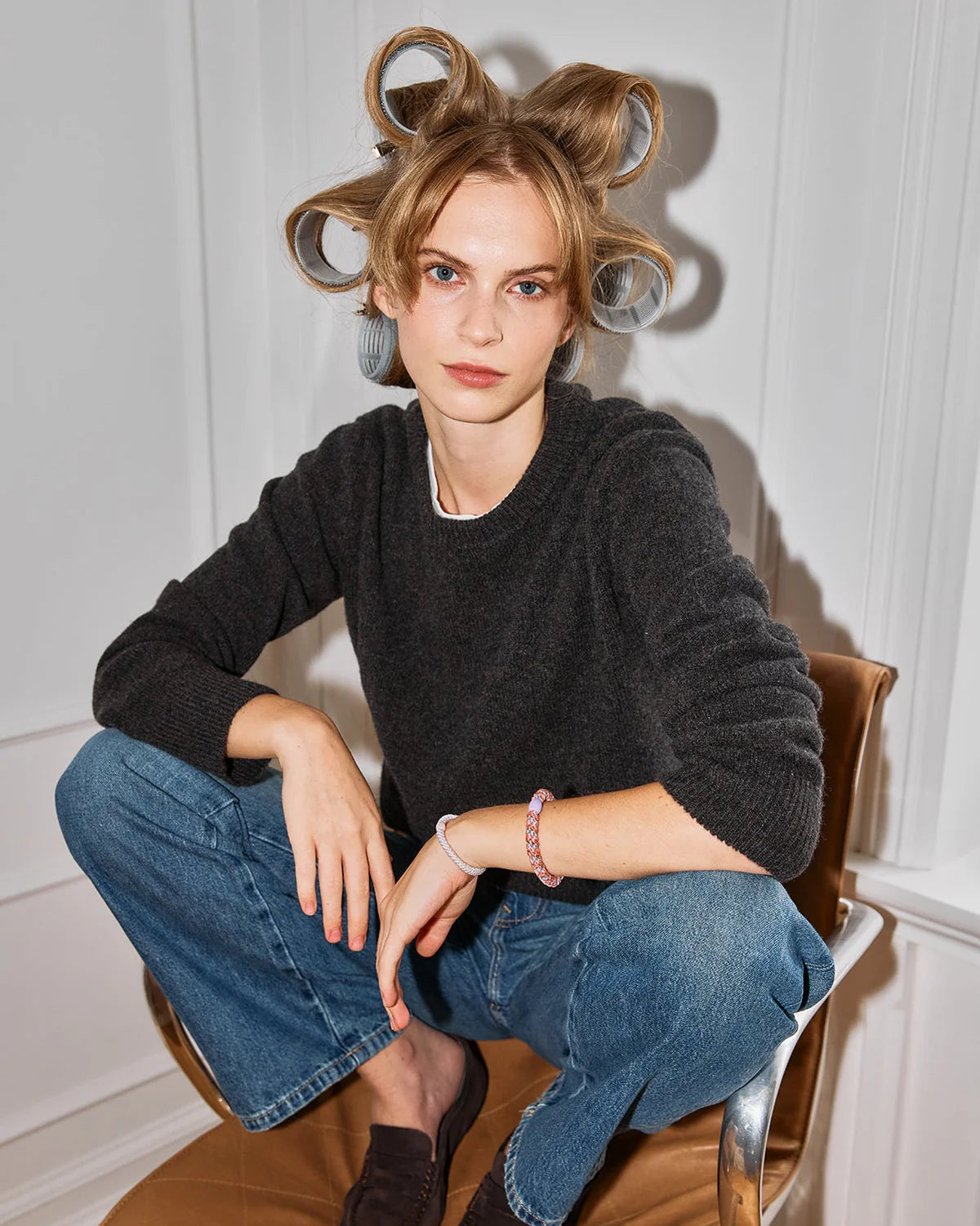 Kknekki Hair Tie in Mix Coral Dusty Lavender Glitter