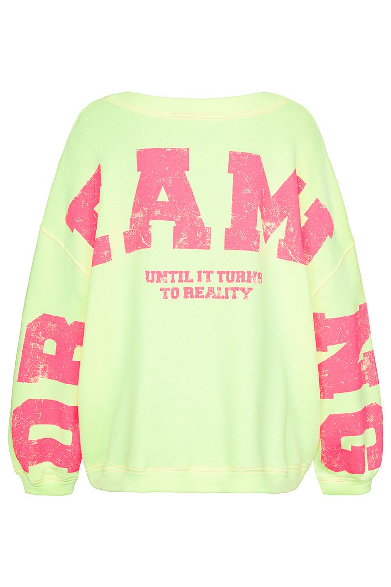 Liv Bergen DREAMING Sweatshirt in Neon Yellow