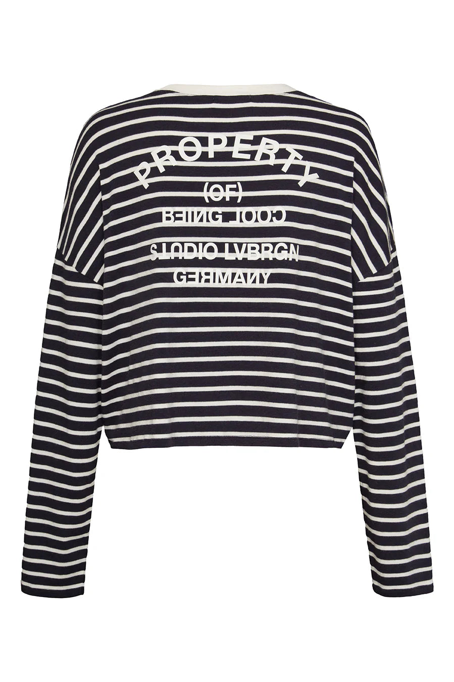 Liv Bergen Striped Sweatshirt in Marine Blue