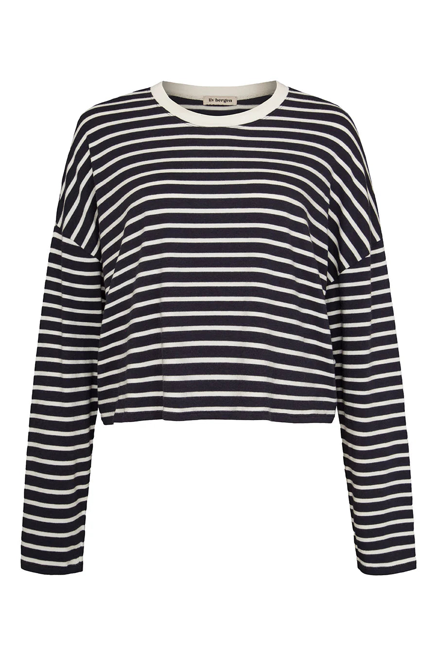 Liv Bergen Striped Sweatshirt in Marine Blue