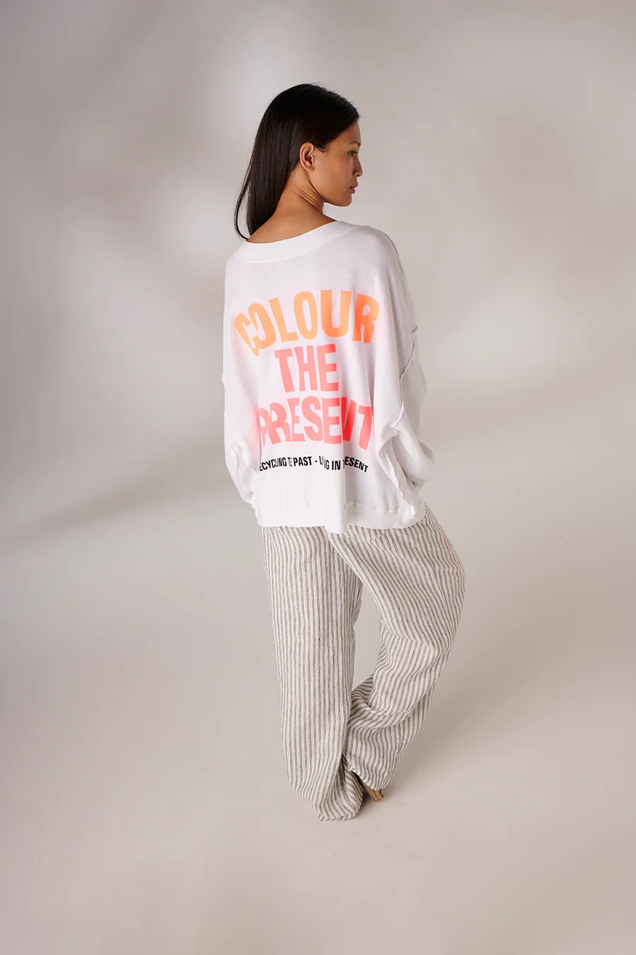 Liv Bergen Sky Organic Sweatshirt in Optic White