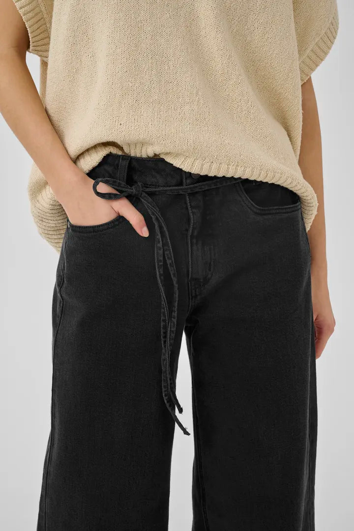My Essential Wardrobe Karo Jean in Dark Grey Wash