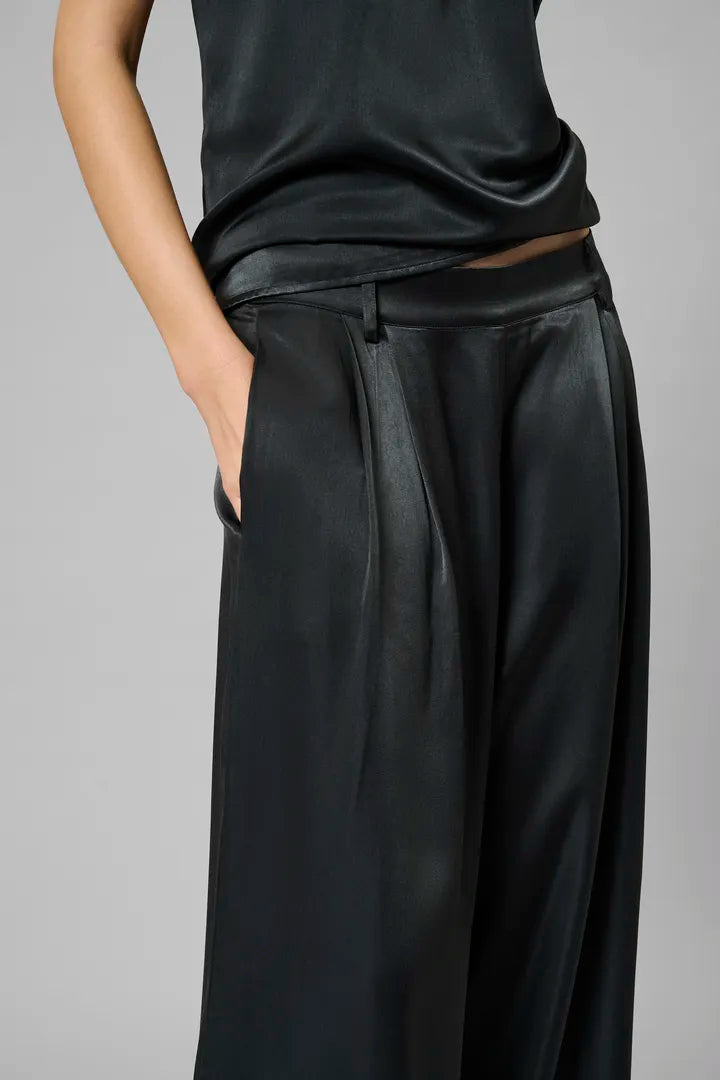My Essential Wardrobe Estelle Wide Trousers in Asphalt