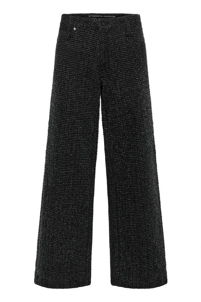 My Essential Wardrobe Amber 178 High X-Wide Jeans In Black Wash