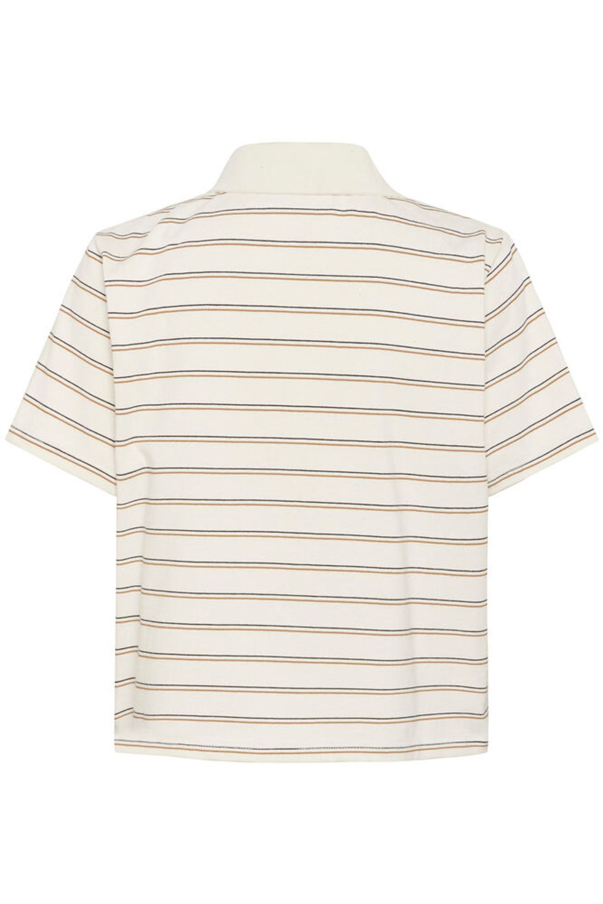 My Essential Wardrobe Anna Polo Tee in Snow White Stripe