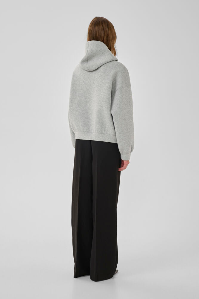 My Essential Wardrobe Asine Hoodie In Light Grey Melange