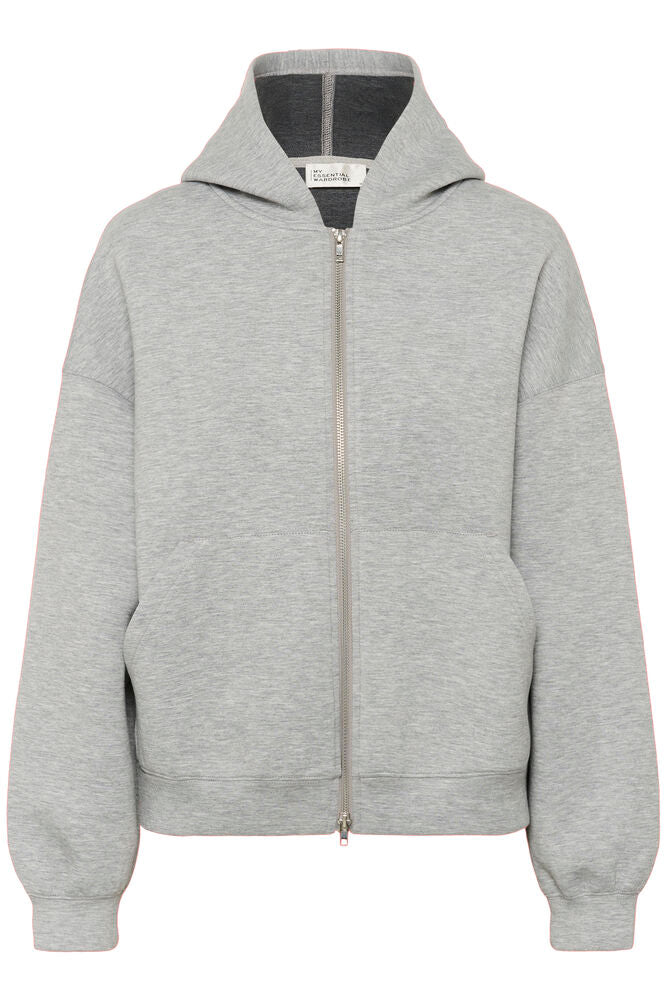 My Essential Wardrobe Asine Hoodie In Light Grey Melange