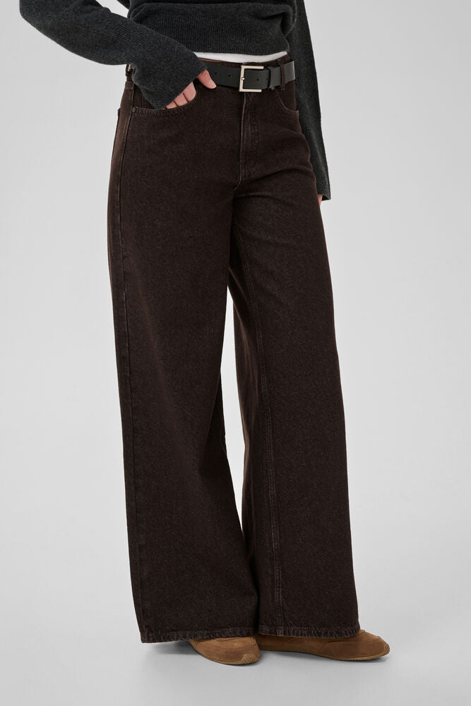 My Essential wardrobe Ava Jean in Dark Chocolate Brown