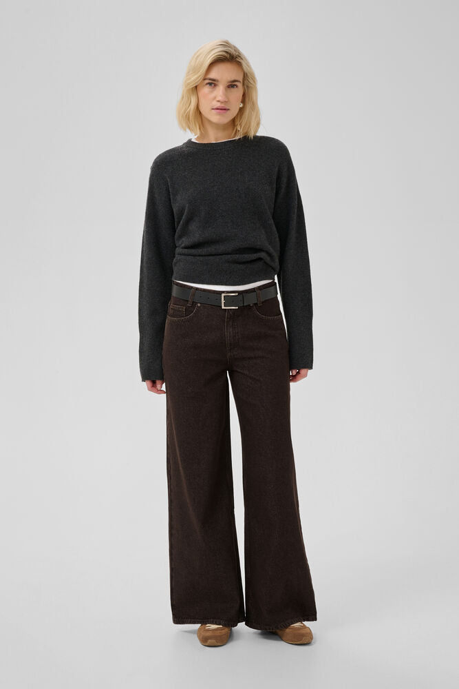 My Essential wardrobe Ava Jean in Dark Chocolate Brown